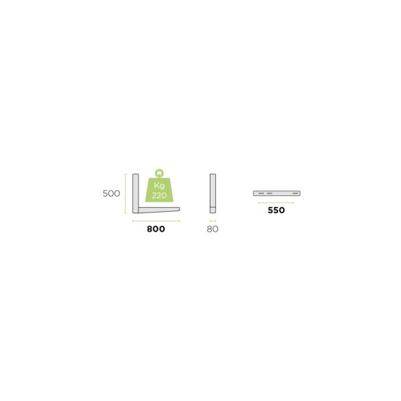 Klímatartó konzol 80 cm Rodigas MS504