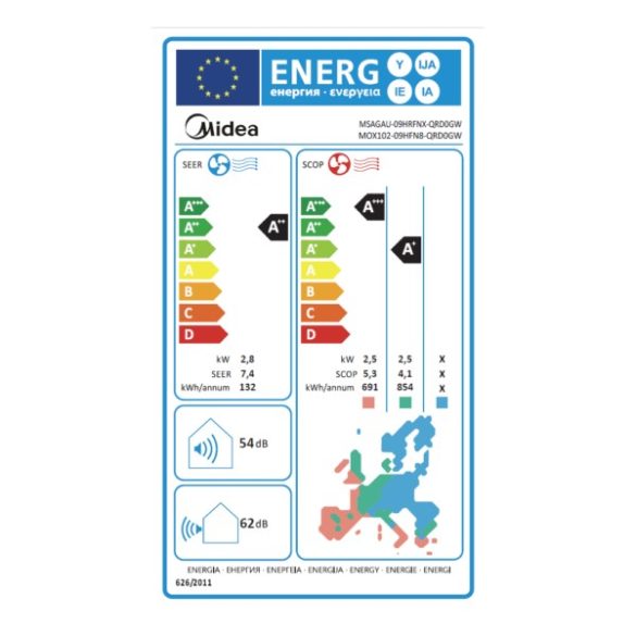 MIDEA Xtreme Save MG2X-09-SP (MOX102-09HFN8/MSAGAU-09HRFNX) 2,6kW split klíma