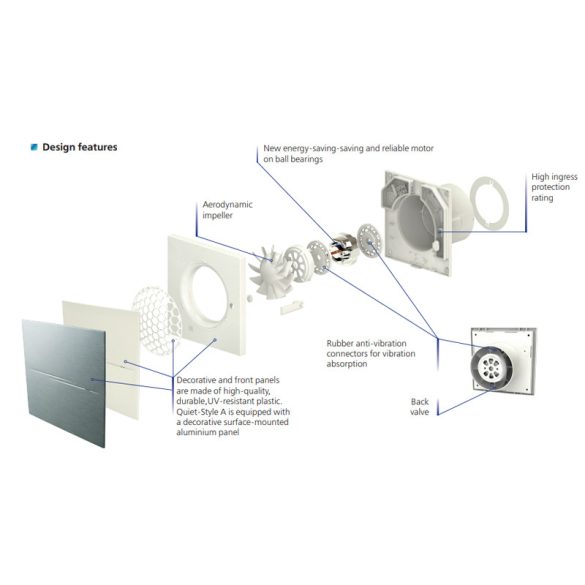VENTS 100 Style T ventilátor időkapcsolóval