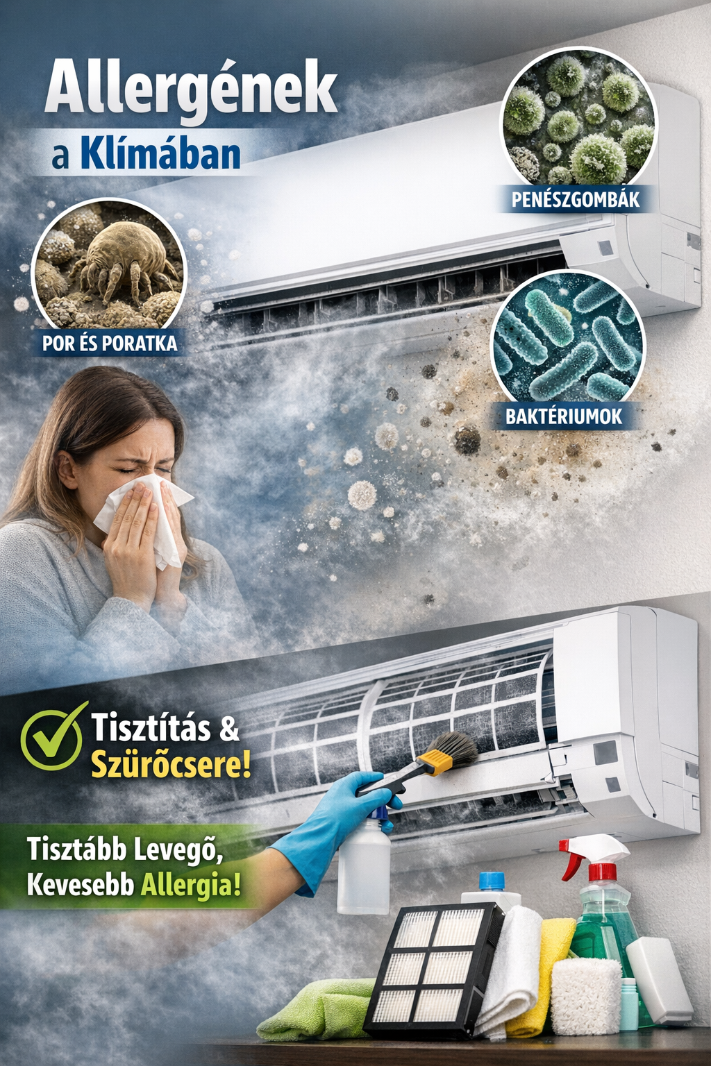 Milyen allergének lehetnek a klímaberendezésben és hogyan csökkenthetőek?