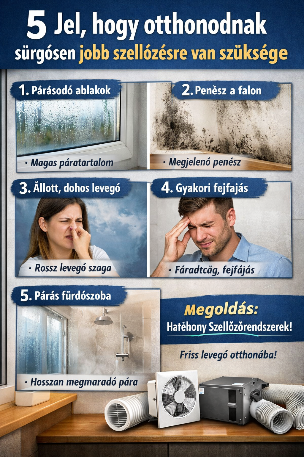 5 jel, hogy otthonodnak sürgősen jobb szellőzésre van szüksége